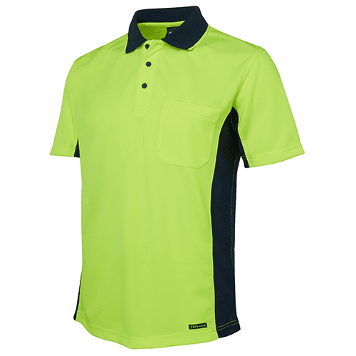 HI VIS SS SPORT POLO 6SPHS LIME NAVY HI VIS SS SPORT POLO 6SPHS LIME NAVY