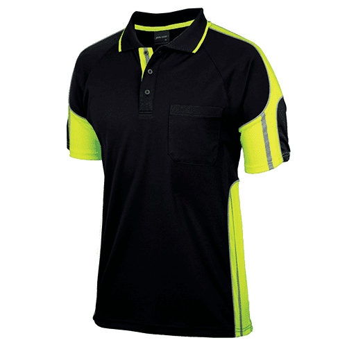 STREET PANEL POLO black and lime STREET PANEL POLO black and lime