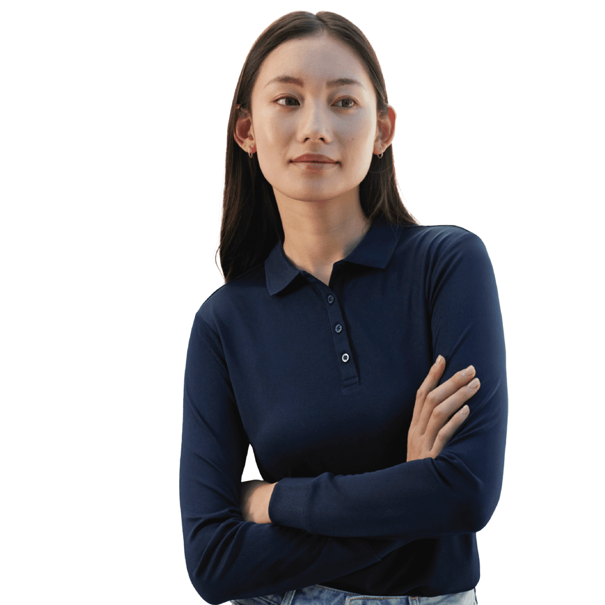 Custom Womens Action Long Sleeve Polo P206LL-02