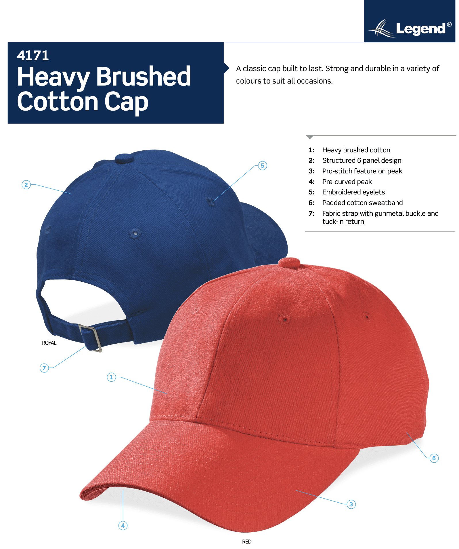 4171 Heavy Brushed Cotton Cap