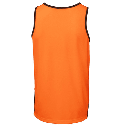 HI VIS 4602.1 CONTRAST SINGLET back orange HI VIS 4602.1 CONTRAST SINGLET back orange