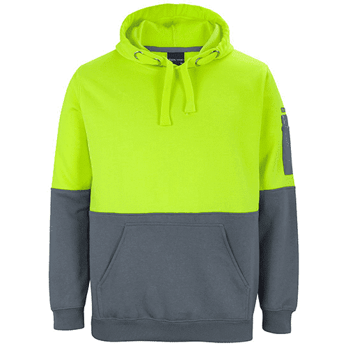HI VIS PULL OVER HOODIE Lime Grey HI VIS PULL OVER HOODIE Lime Grey