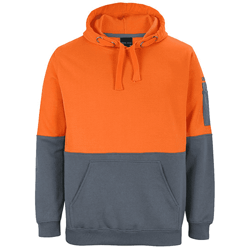 HI VIS PULL OVER HOODIE Orange Grey HI VIS PULL OVER HOODIE Orange Grey