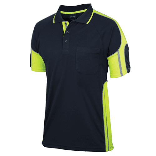 STREET PANEL POLO navy lime front custom polo STREET PANEL POLO navy lime front custom polo