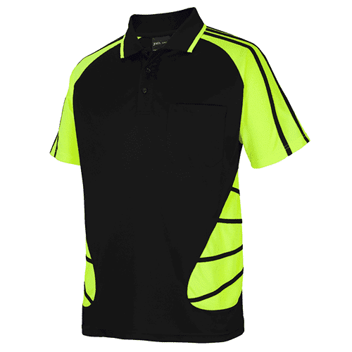 STREET SPIDER POLO Black Lime STREET SPIDER POLO Black Lime