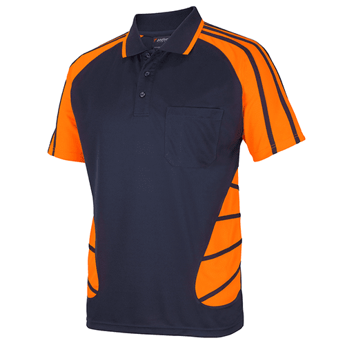 STREET SPIDER POLO Navy Orange STREET SPIDER POLO Navy Orange