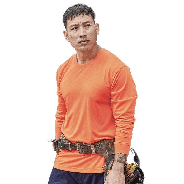 Mens Hi Vis Long Sleeve Tee ZH390 Custom Workwear-01