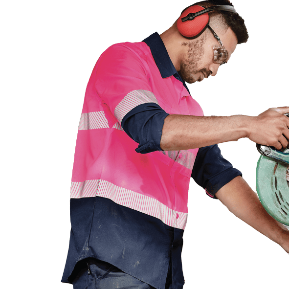 Mens Hi Vis Outdoor Segmented Tape Long Sleeve Shirt ZW470-05