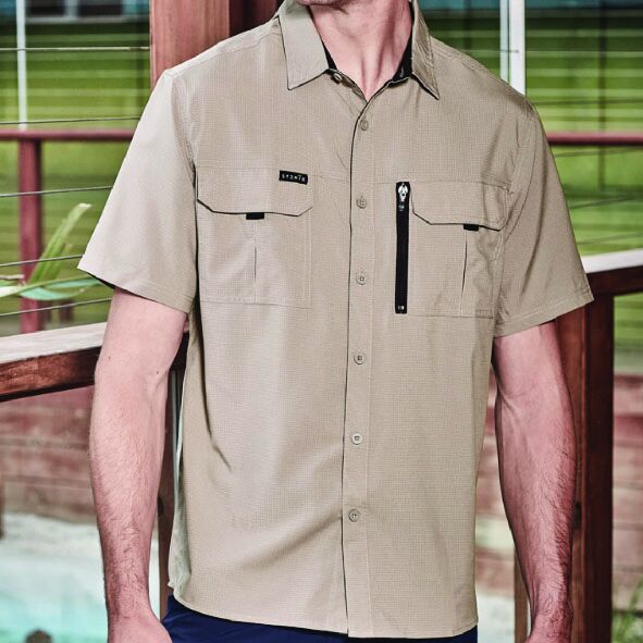Custom Syzmik Mens Outdoor Short Sleeve Shirt ZW465-06