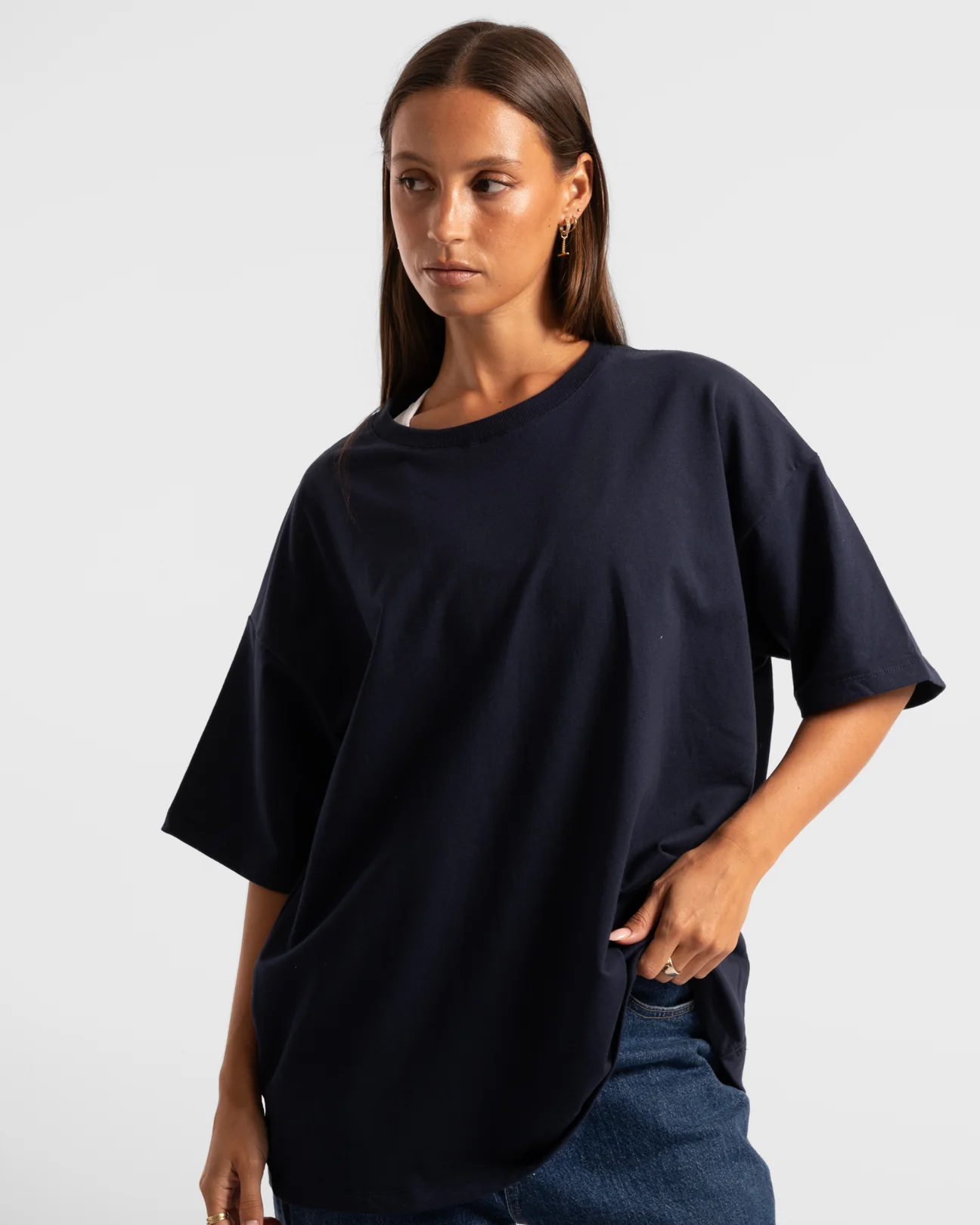 Active Basics Luxe Oversized Tee Navy