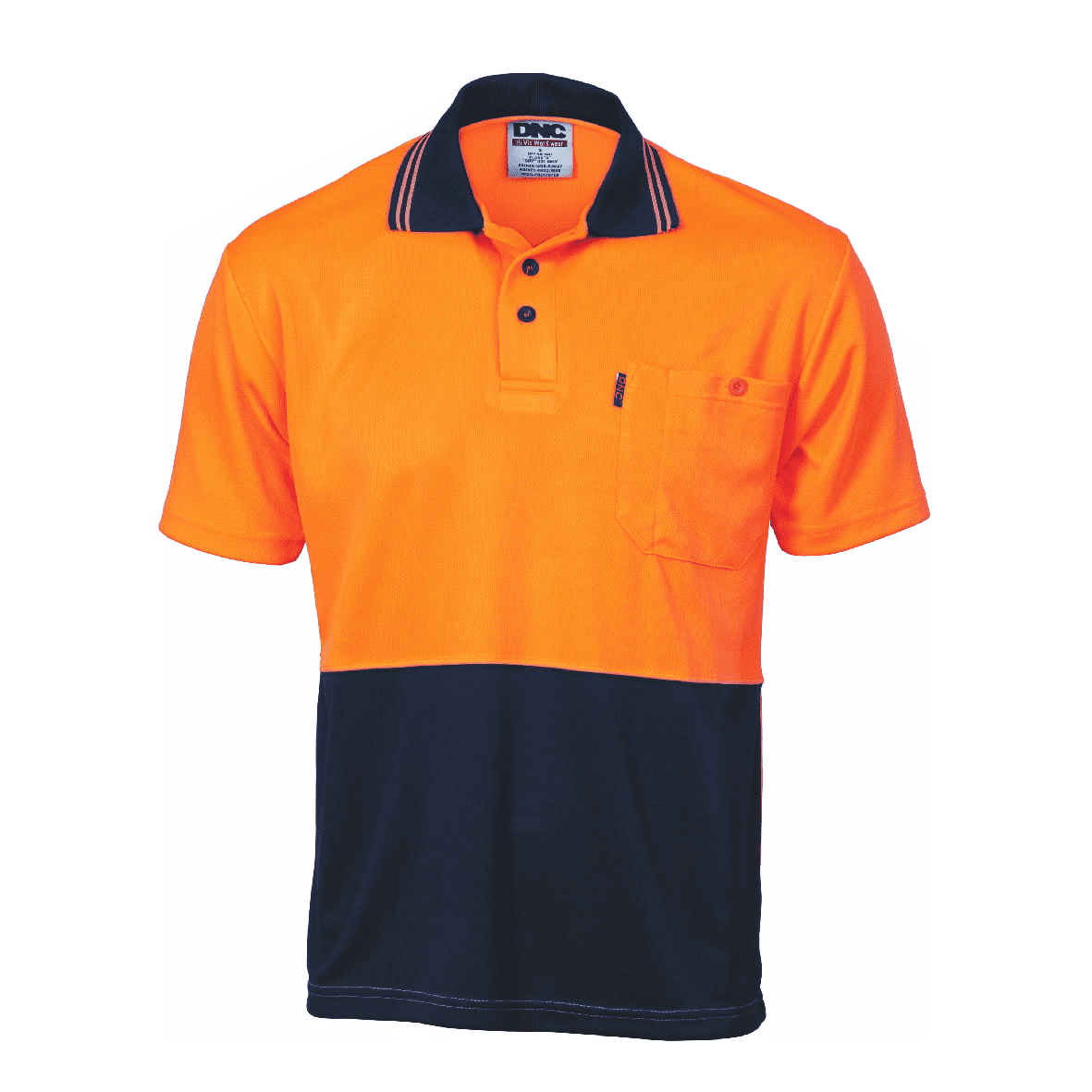 DNS HiVis Two Tone Cool Breathe Polo Shirt Short Sleeve-01