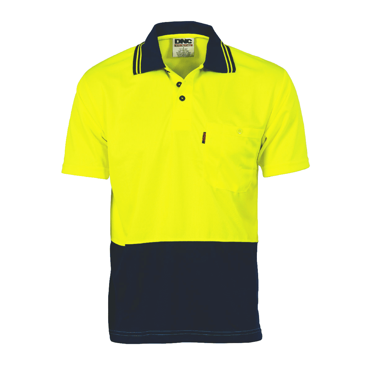 DNS HiVis Two Tone Cool Breathe Polo Shirt Short Sleeve-04