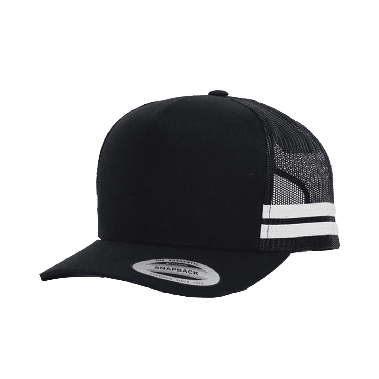 Black Black Flexfit Custom Trucker